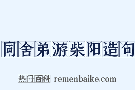 同舍弟游柴阳造句是什么意思的图片